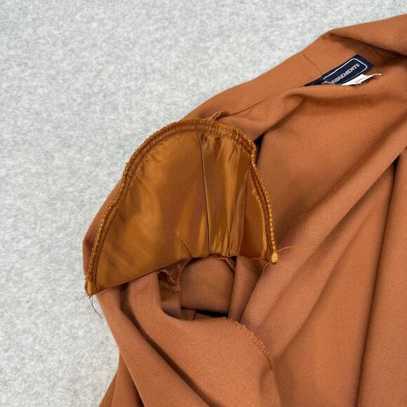 Requirements Open Front Blazer Jacket WMNS 12 Orange Single Button Long Sleeve - Picture 7 of 11